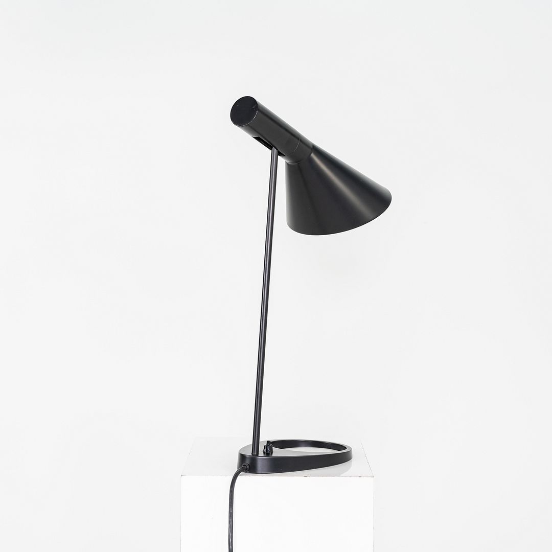 1996 Arne Jacobsen for Louis Poulsen AJ Desk / Table Lamp Black Enameled Steel