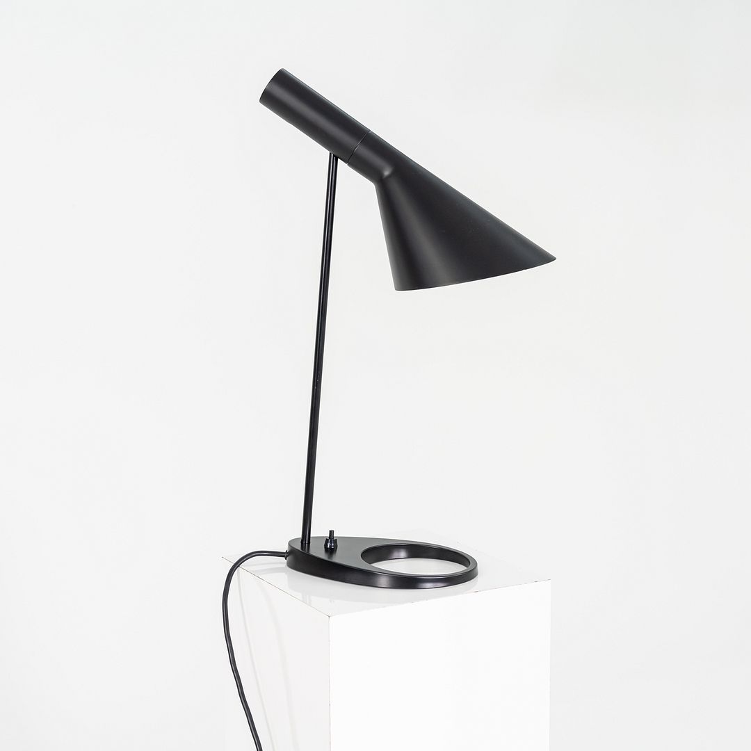 1996 Arne Jacobsen for Louis Poulsen AJ Desk / Table Lamp Black Enameled Steel