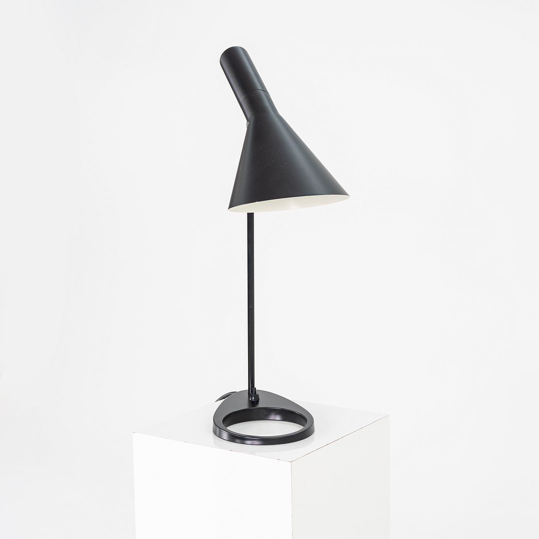 1996 Arne Jacobsen for Louis Poulsen AJ Desk / Table Lamp Black Enameled Steel