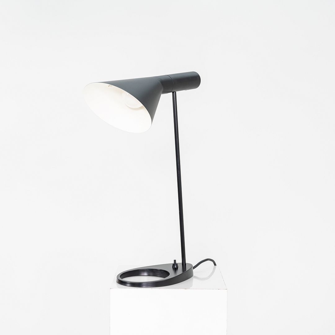 1996 Arne Jacobsen for Louis Poulsen AJ Desk / Table Lamp Black Enameled Steel