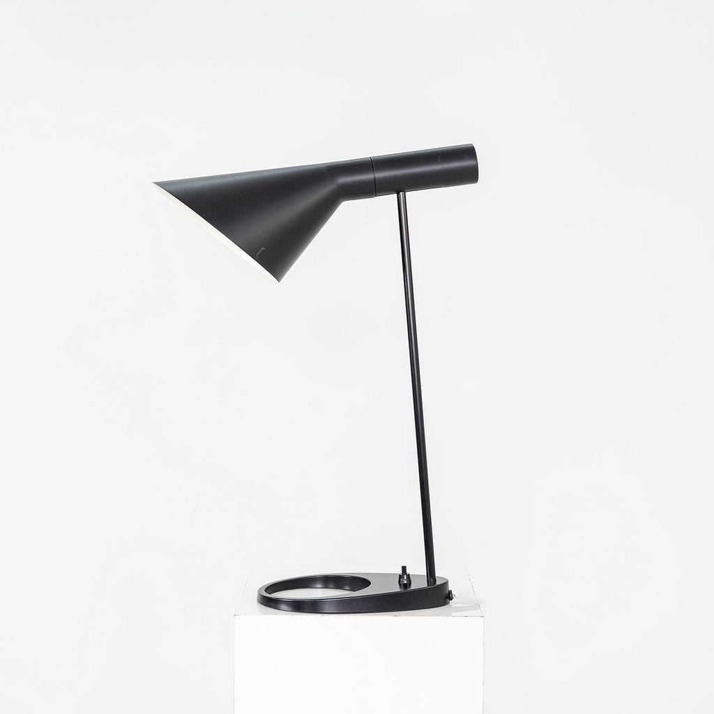 1996 Arne Jacobsen for Louis Poulsen AJ Desk / Table Lamp Black Enameled Steel