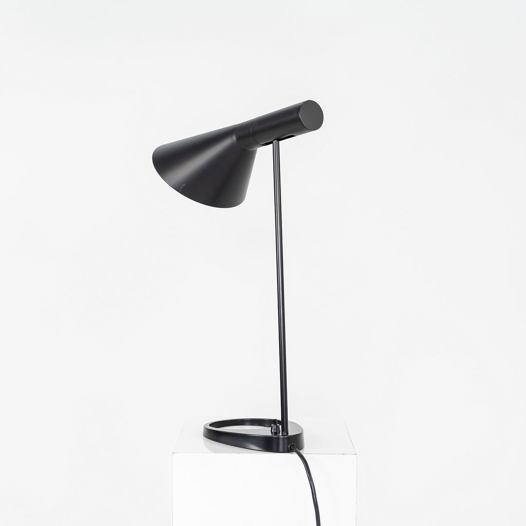 1996 Arne Jacobsen for Louis Poulsen AJ Desk / Table Lamp Black Enameled Steel