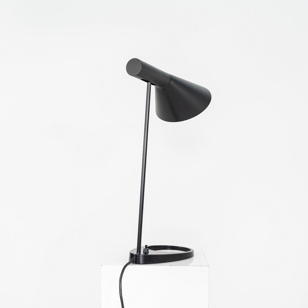 1996 Arne Jacobsen for Louis Poulsen AJ Desk / Table Lamp Black Enameled Steel