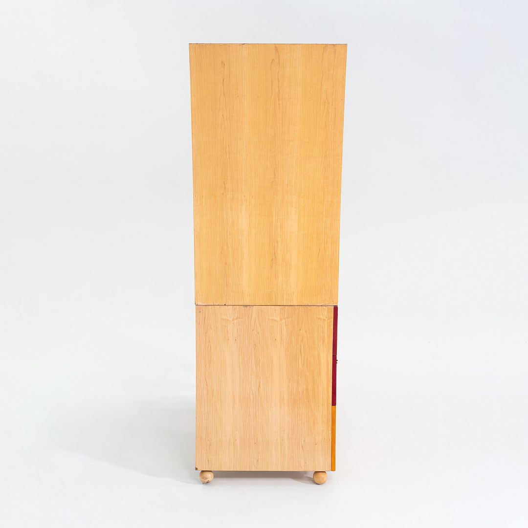 1990s Postmodern Sculptural Studio Craft Color Block Maple Armoire / Cabinet (Right)