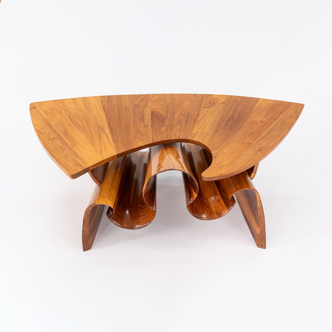 1970s Peter Michael Adams Sculptural Studio Coffee Table in Walnut