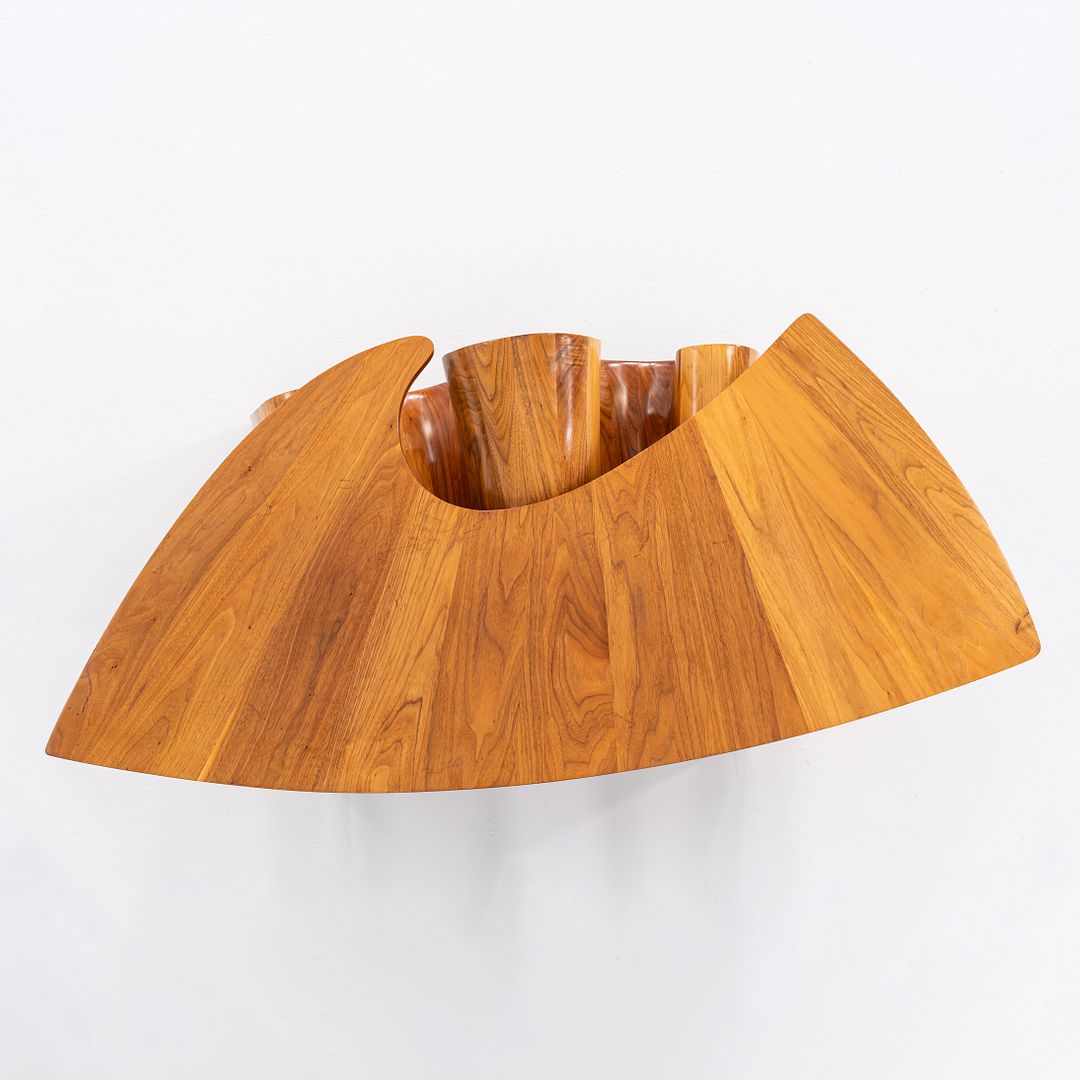 1970s Peter Michael Adams Sculptural Studio Coffee Table in Walnut