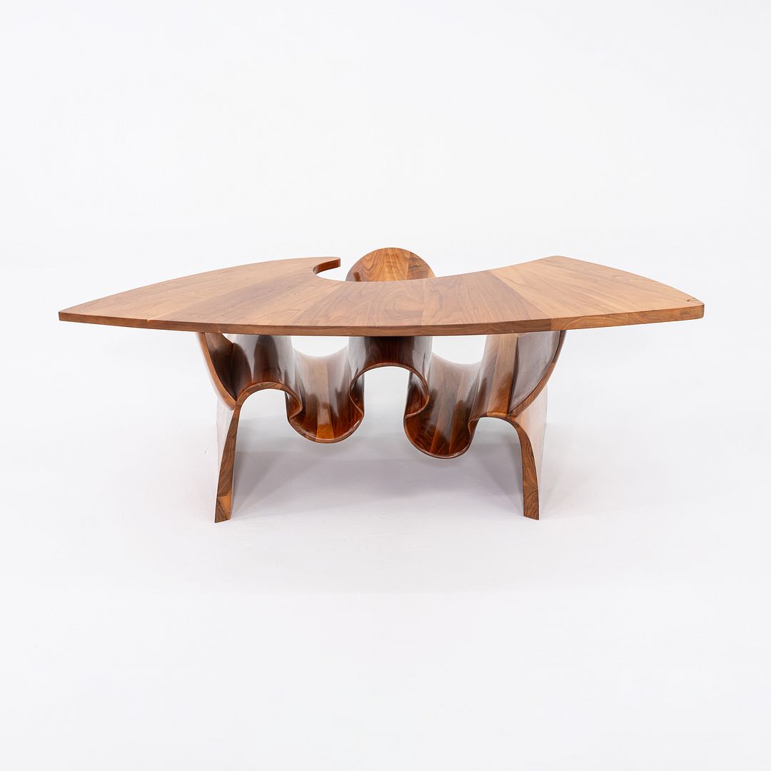 1970s Peter Michael Adams Sculptural Studio Coffee Table in Walnut