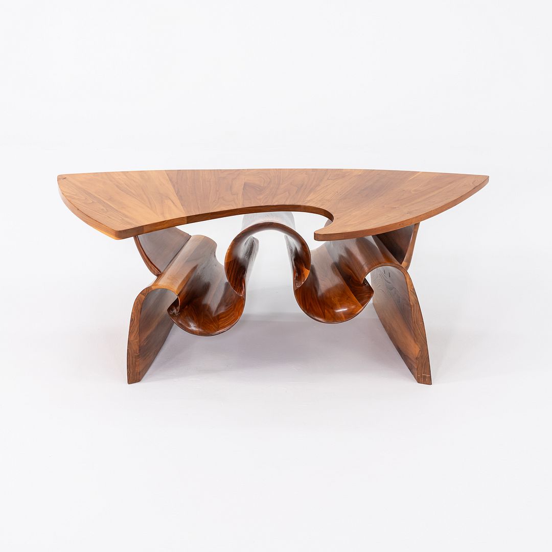 1970s Peter Michael Adams Sculptural Studio Coffee Table in Walnut