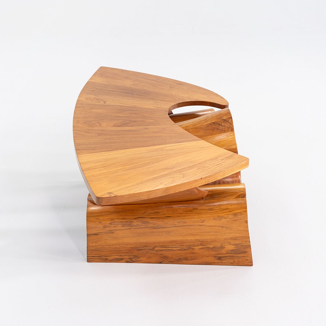 1970s Peter Michael Adams Sculptural Studio Coffee Table in Walnut