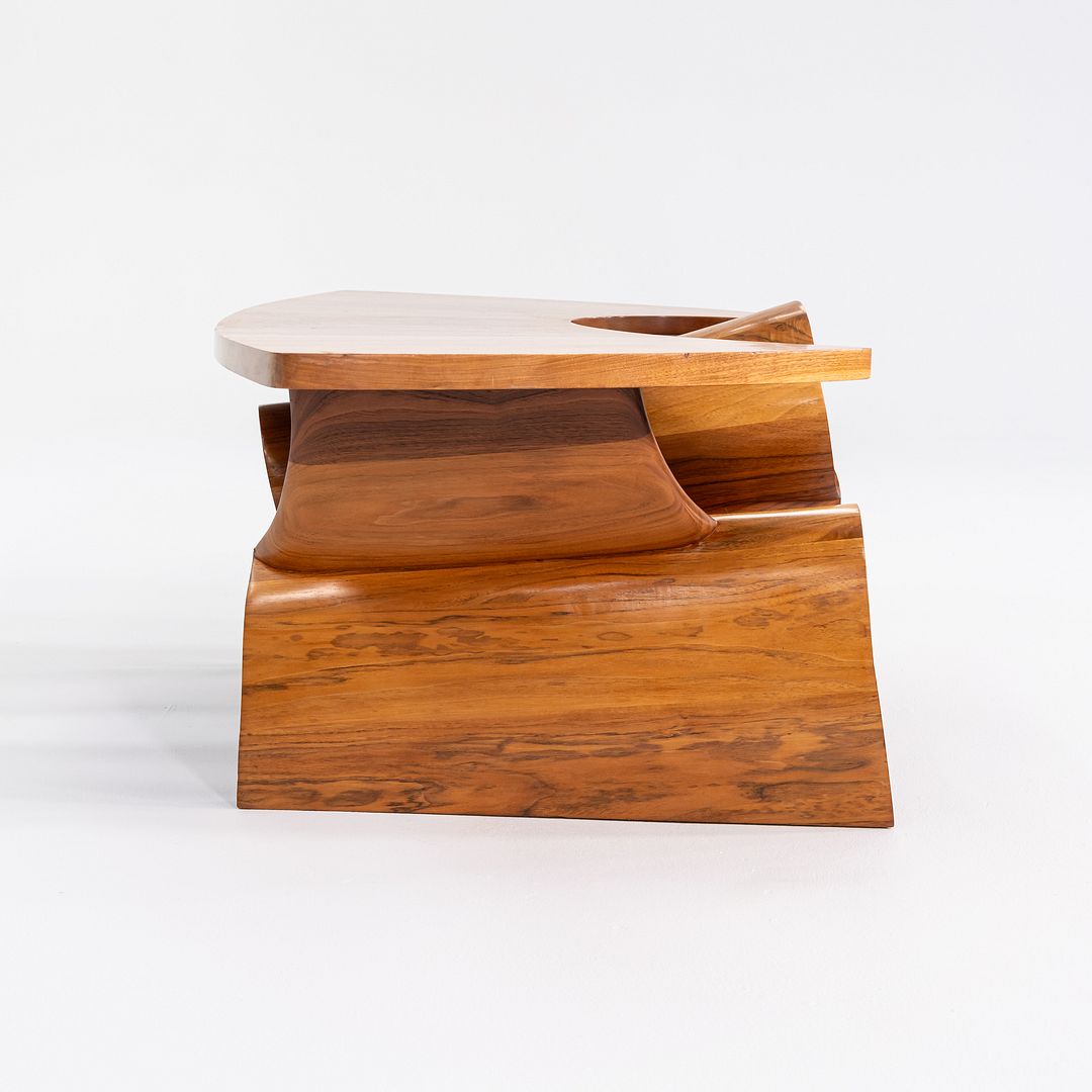 1970s Peter Michael Adams Sculptural Studio Coffee Table in Walnut