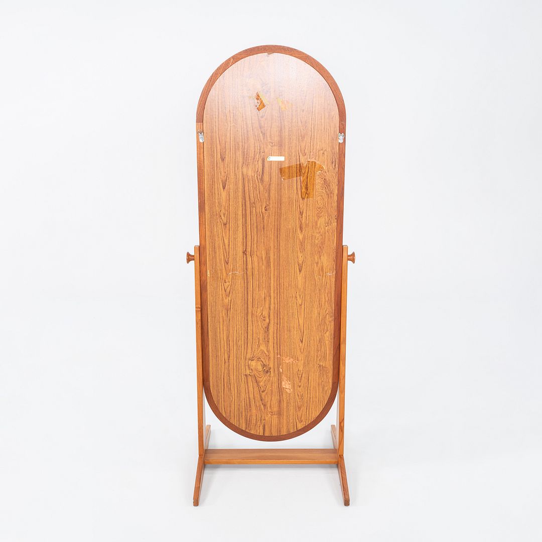 1960s Freestanding Danish Teak Mirror Petersen & Hansen for Viby J Mobelfabrik