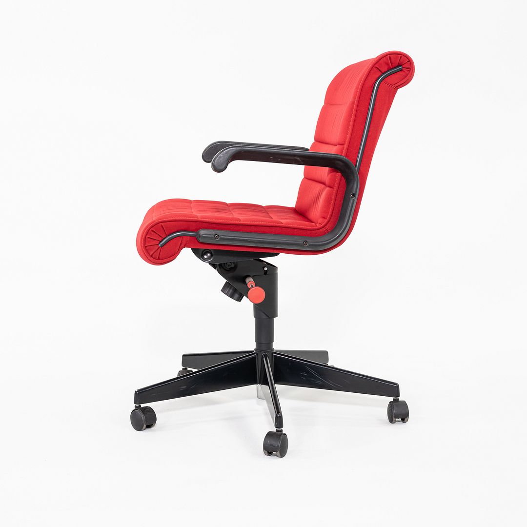 1989 Richard Sapper for Knoll Management Desk Chairs in Red Fabric 17x Available