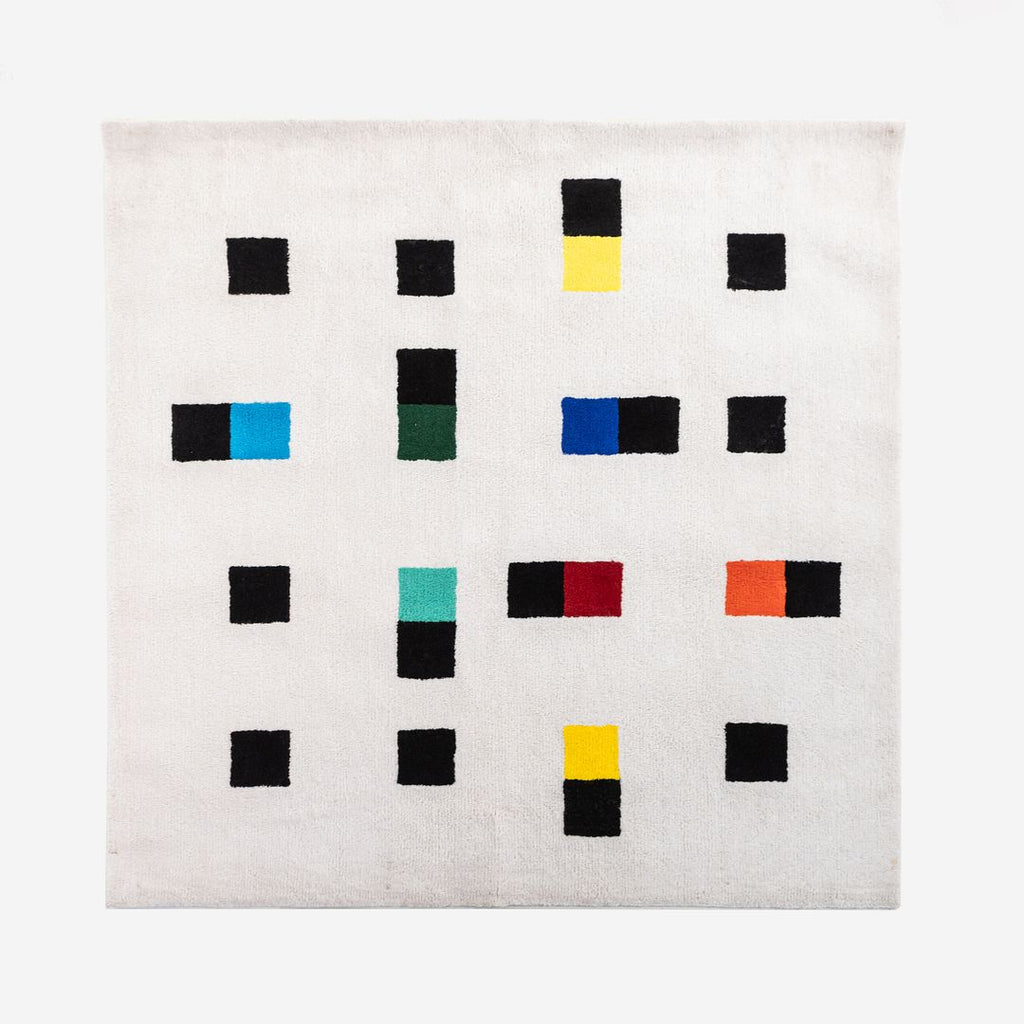 2010s Max Bill for Metrocs of Japan Rug Made with New Zealand Wool 6.5x6.5'