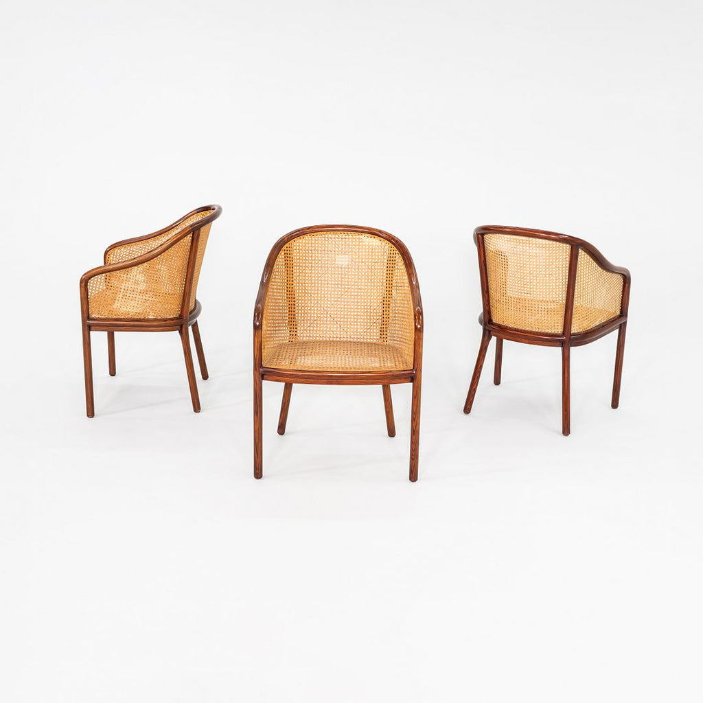 SOLD 1980s Ward Bennett for Brickel Associates Bankers Chair in Dark Oil Ash 3x Avail