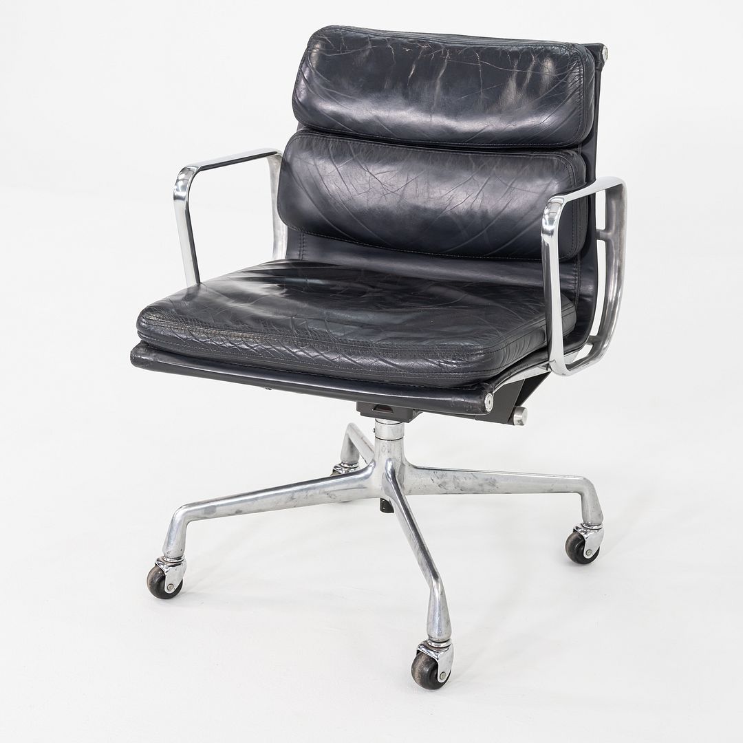 1989 Herman Miller Eames Soft Pad Management Desk Chair Black Leather 5x Avail