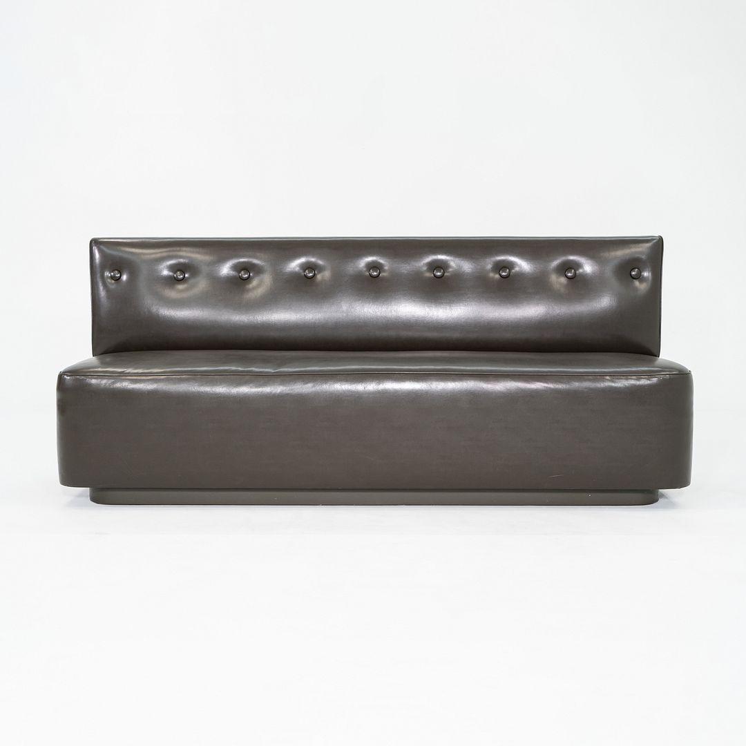 2004 Henry B Urban Custom Banquette / Bench Rich Brown Vinyl Upholstery Finish