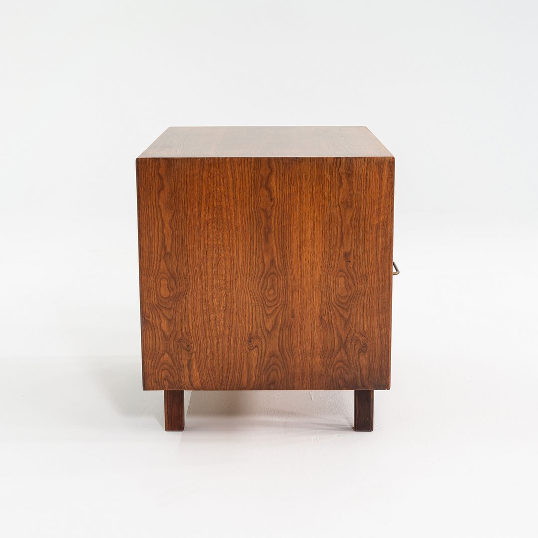 1970s Jens Risom Design 27 inch Cabinet / Nightstand in Walnut w/ One Drawer