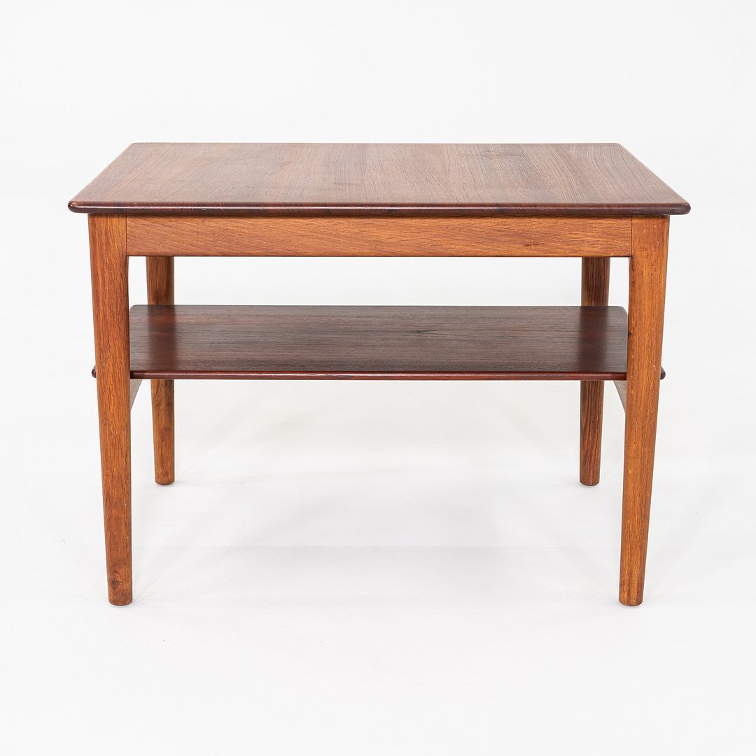 SOLD C. 1959 Hans Wegner for Johannes Hansen Teak & Oak End/Side Table 21 x 29 Inches