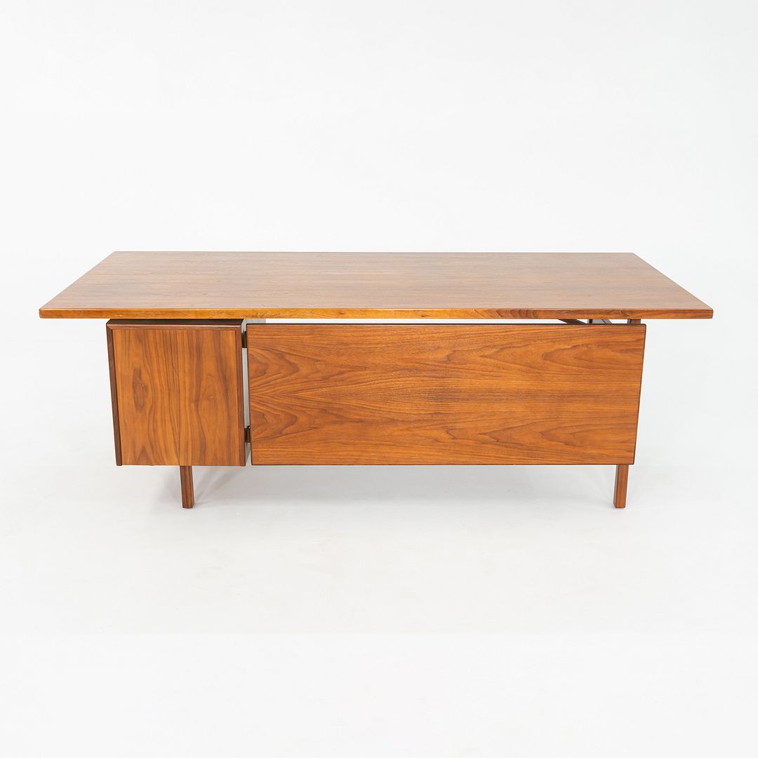 1970s Jens Risom Design Executive Desk in Walnut with Three Drawers