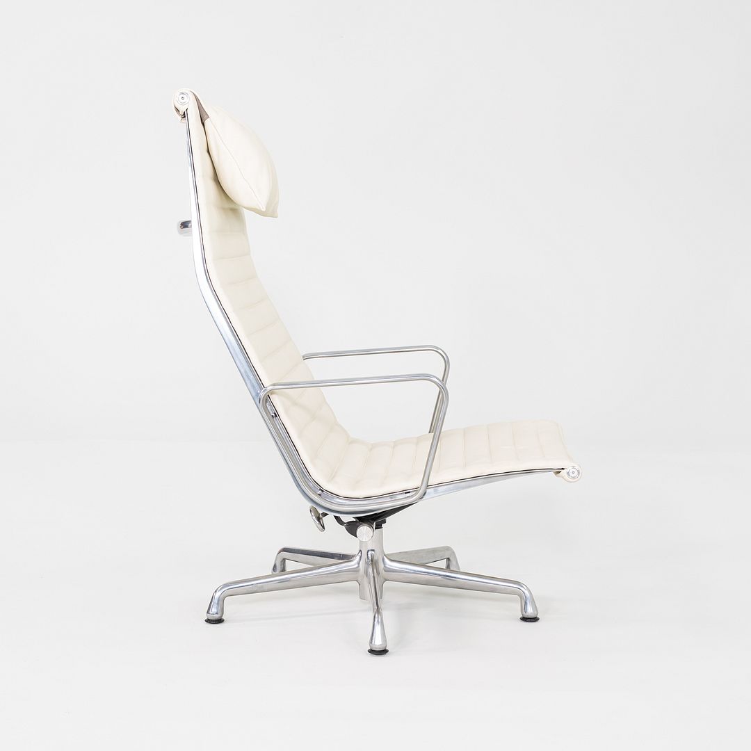 SOLD 2009 Herman Miller Eames Aluminum Group Lounge Chair with 2101 Ivory Leather