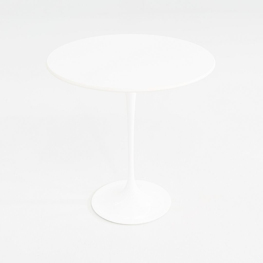 2010s Knoll Eero Saarinen Tulip Side Table with 20" Round Laminate Top in White