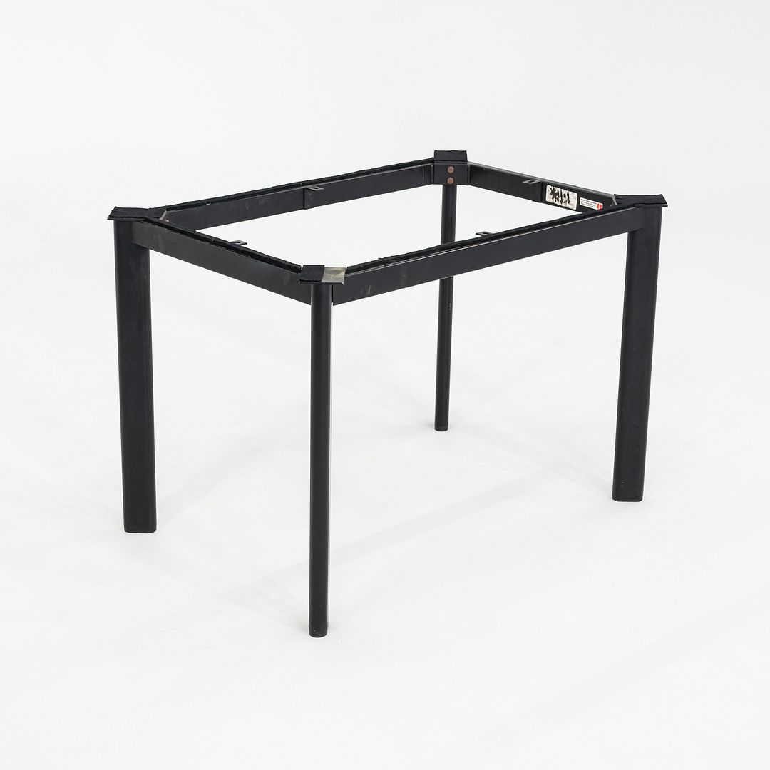 SOLD 1990 Knoll Joseph D'Urso Racetrack Dining / Work Table in Steel with Marble Top