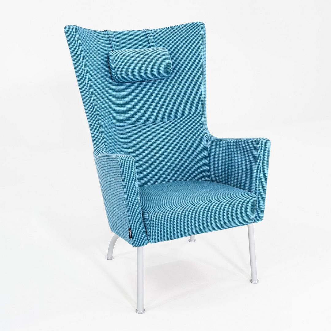 2000s Sofia Dahlen for Swedese Solino Lounge Chair Upholstered in Blue Fabric
