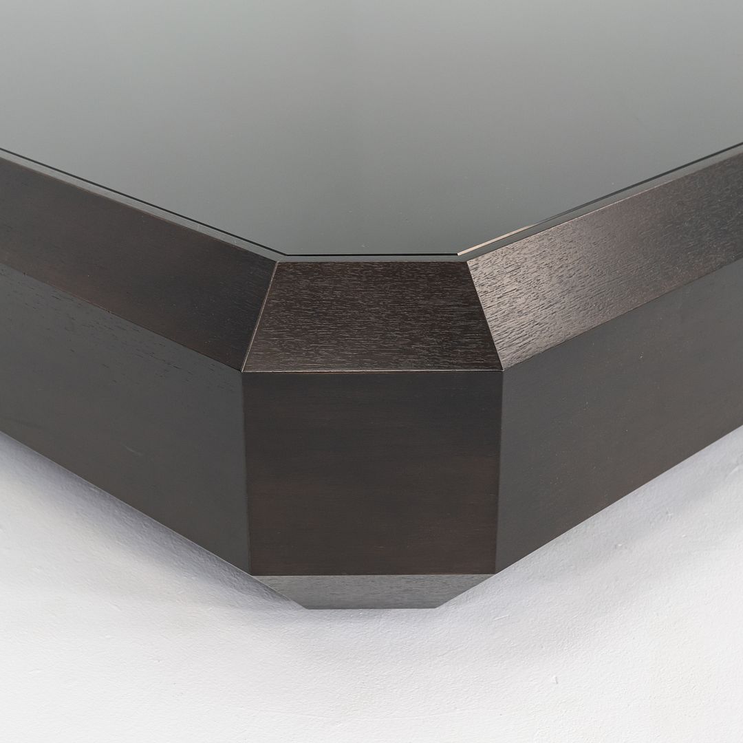 2013 Brad Ascalon for Holly Hunt Ten Carat Coffee Table in Walnut with Glass Top