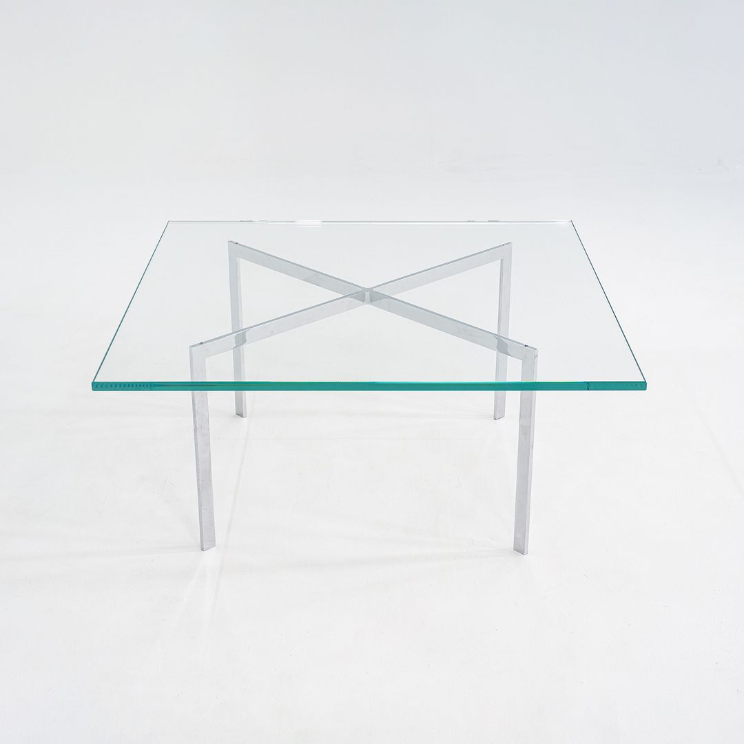 2000s Mies van der Rohe for Knoll Barcelona Coffee Table Chromed Steel and Glass