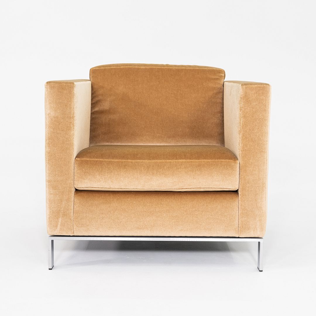 2010s Lord Norman Foster for Walter Knoll Model 500 Arm Lounge Chair Tan Fabric