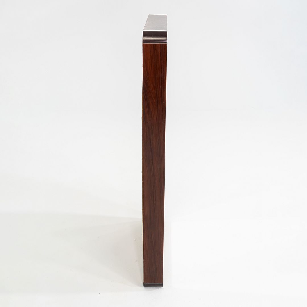 SOLD 1970s Danish Modern Rosewood Mirror with Rounded Edges 27.5 x 51 x 4 inches