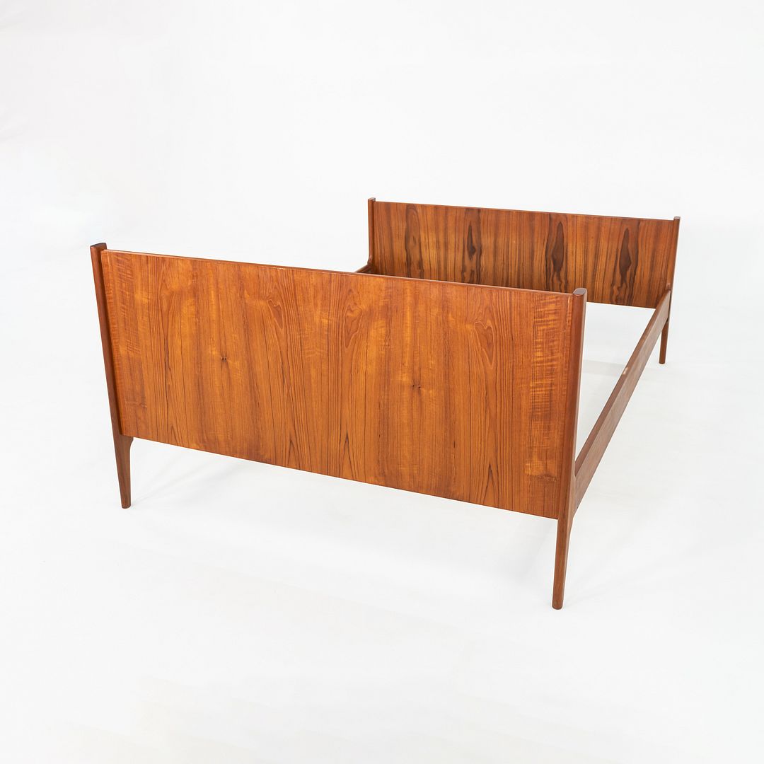 1960s Kai Kristiansen for Dyrlund Teak Full Size Bed with Headboard & Footboard