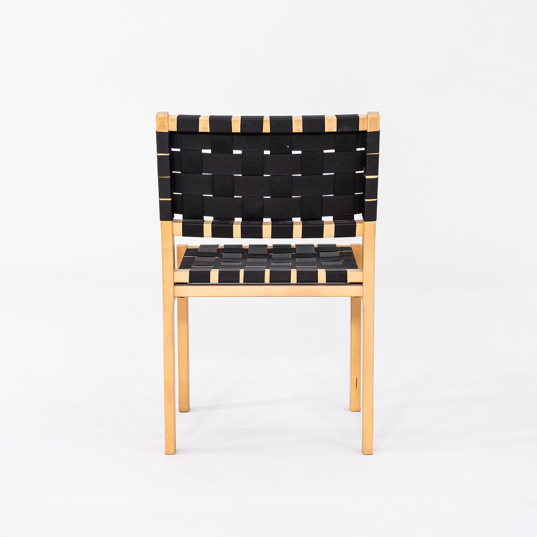 C. 2000s Set of Four Alvar & Aino Aalto for Artek 611 Stacking Dining Chairs with Black Webbing