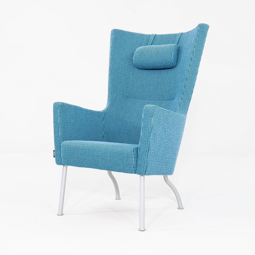 2000s Sofia Dahlen for Swedese Solino Lounge Chair Upholstered in Blue Fabric