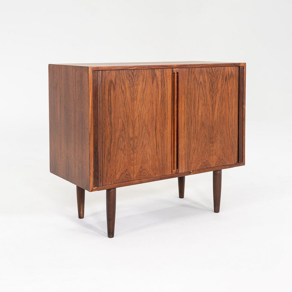 1970s Kai Kristiansen Feldballes Rosewood Media / Record Cabinet Tambour Doors