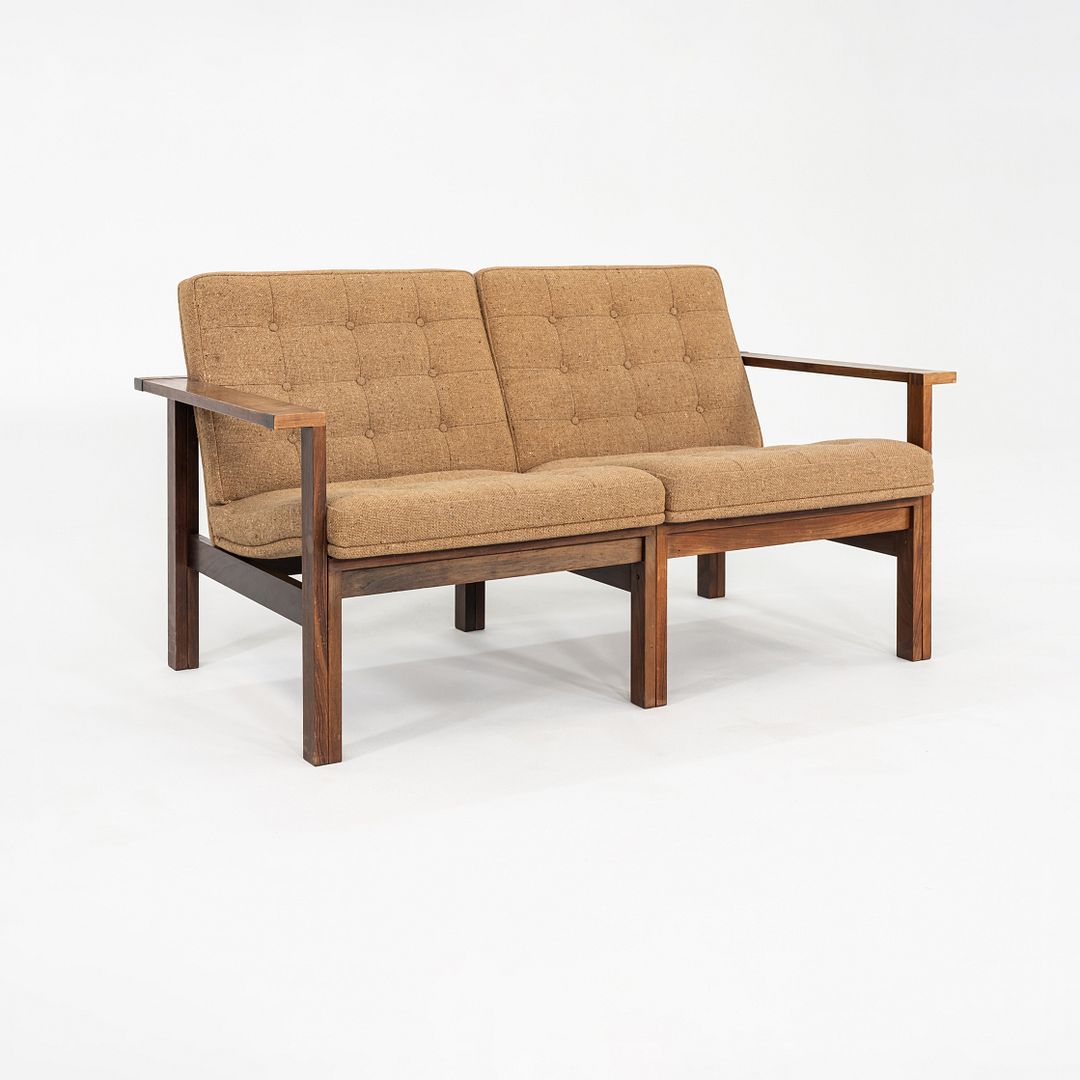 1960s Moduline Rosewood Loveseat / Sofa by Ole Gjerlov-Knudsen and Torben Lind