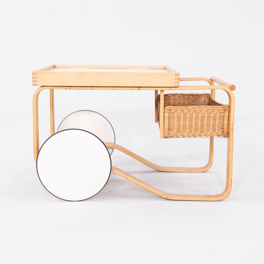 1970s Alvar and Aino Aalto for Artek Tea Trolley in Birch with Ceramic Tile