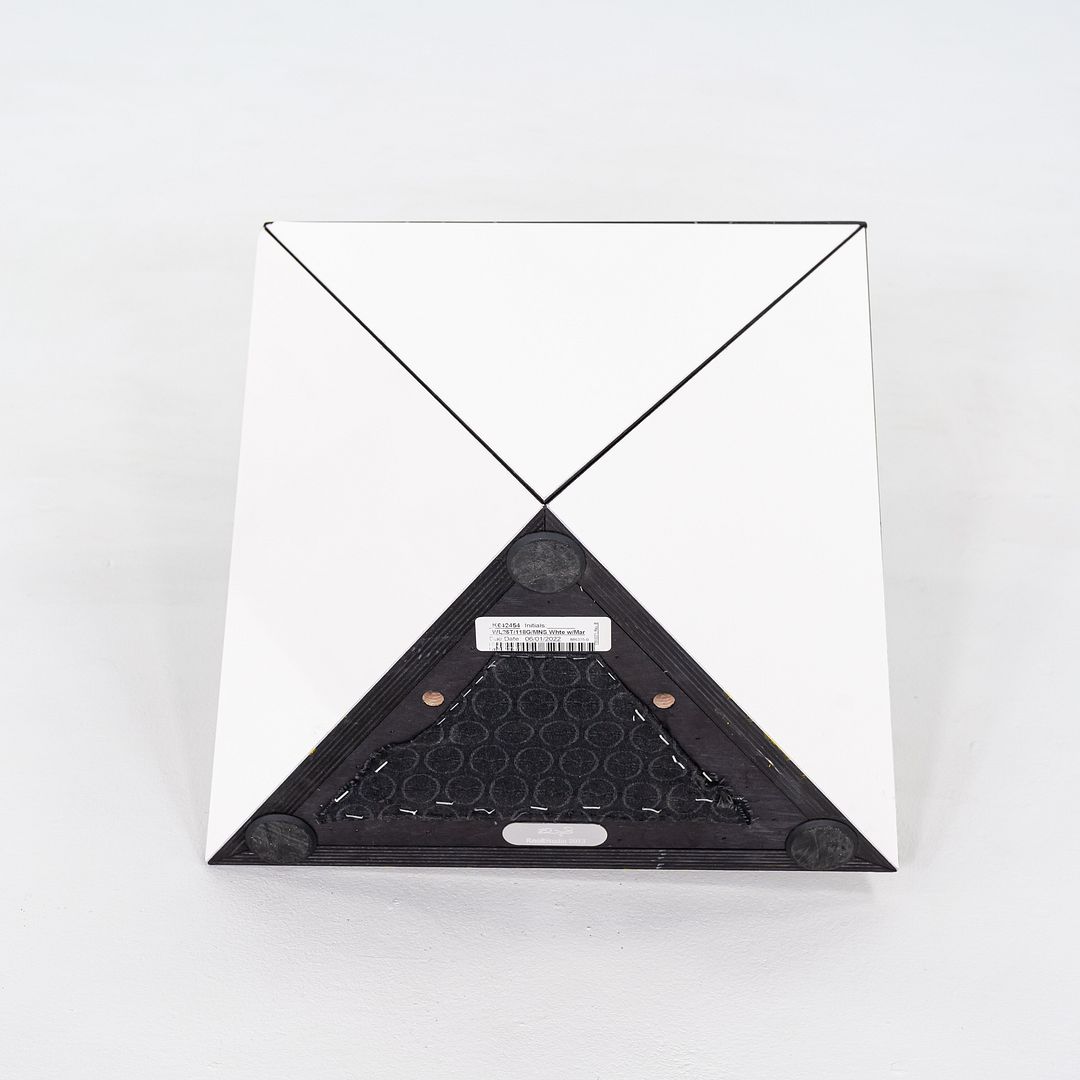 2022 David Adjaye for Knoll Washington Prism Side Table in White / Black Marble