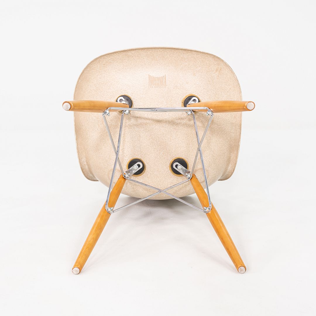 2016 Eames Modernica Beige Fiberglass Dining Chair w/ Eiffel Bases 3x Available