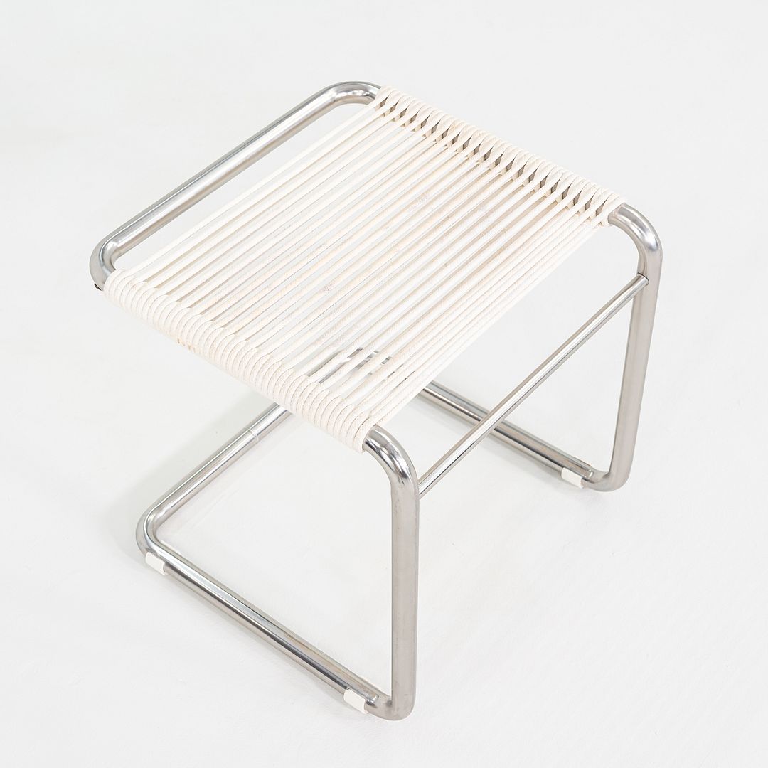1950s Andre Dupre for Knoll Bauhaus Tubular Steel and Cord Cantilever Stool