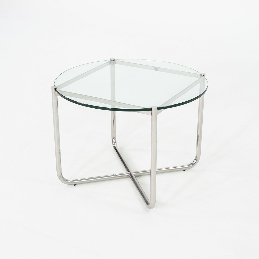 2000s Mies Van Der Rohe for Knoll E04M MR Coffee Table with Glass Top 27.5"