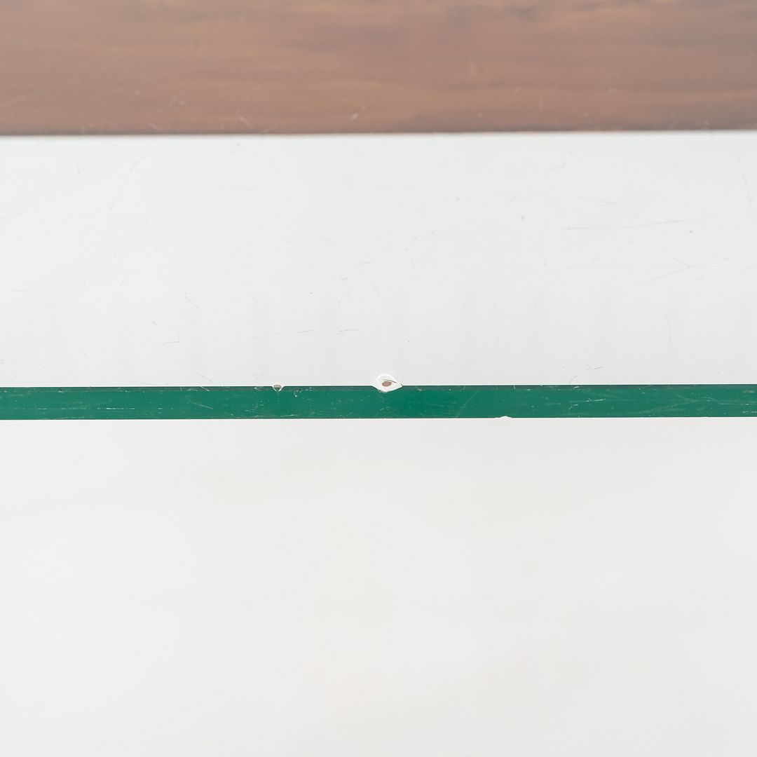 1980s Enzo Mari for Driade Frate Dining Table in Beech with Glass Top 31x51x28"