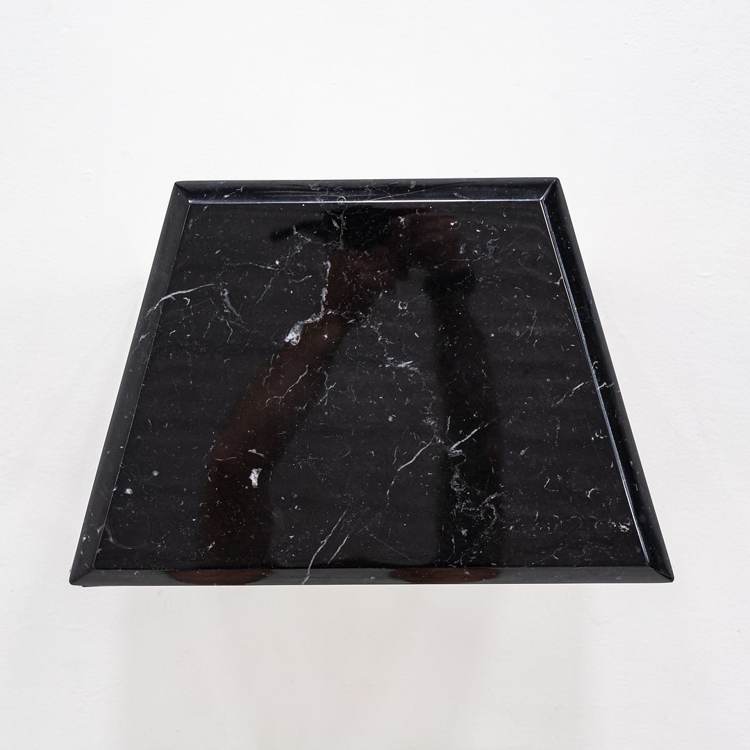 2022 David Adjaye for Knoll Washington Prism Side Table in White / Black Marble