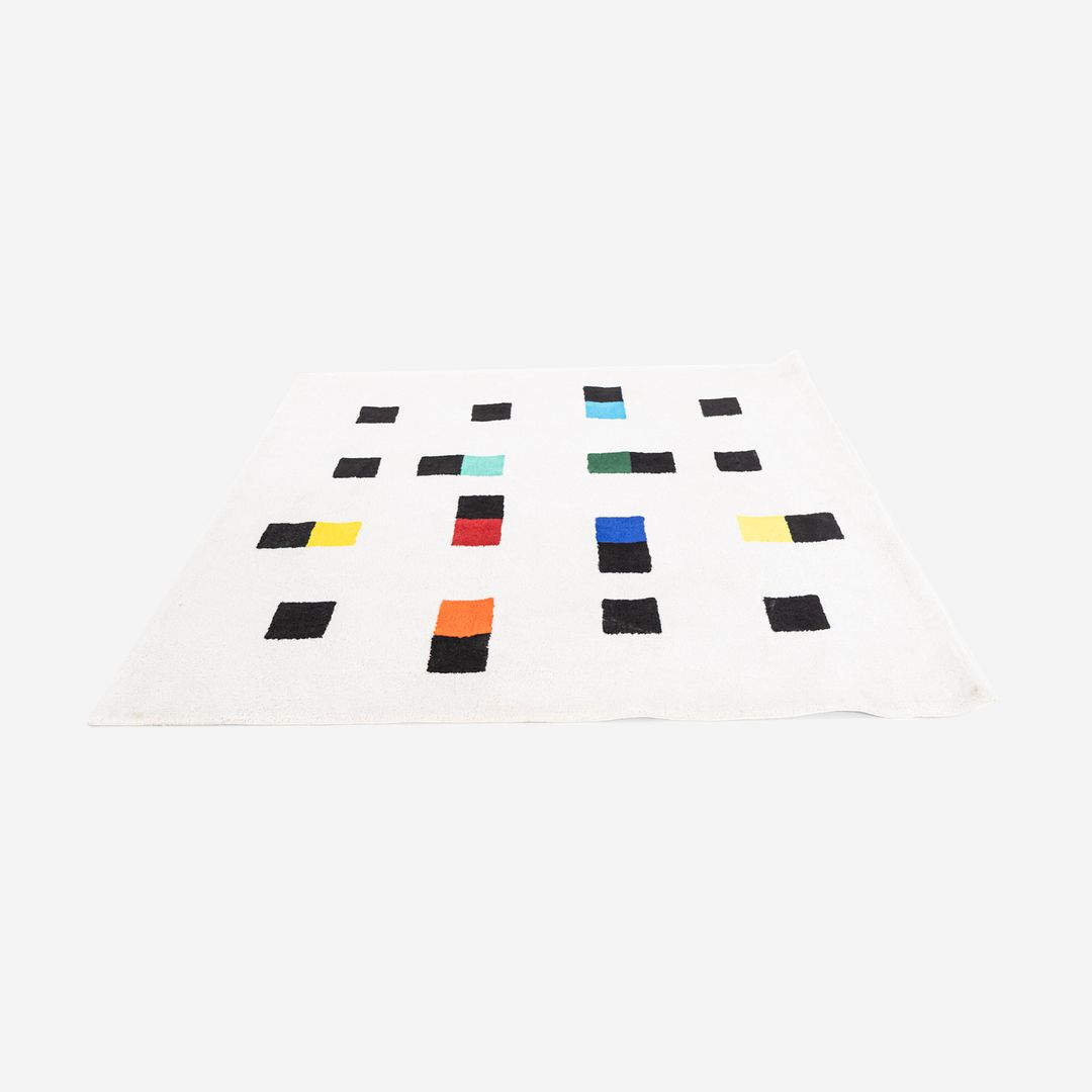 2010s Max Bill for Metrocs of Japan Rug Made with New Zealand Wool 6.5x6.5'