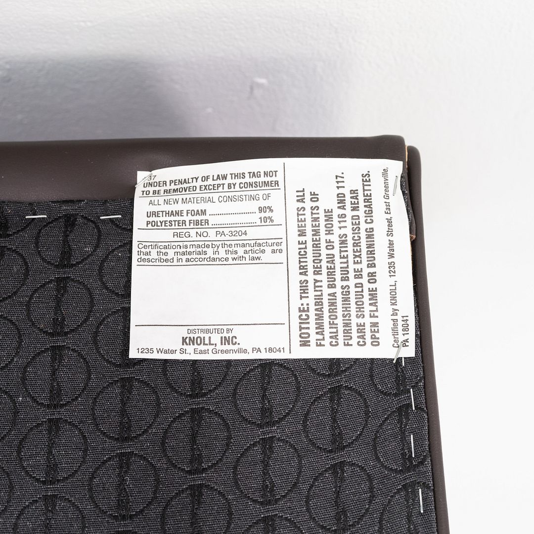 2010s Mies van der Rohe Knoll Flat Bar Brno Dining Arm Chair in Brown 20+ Avail