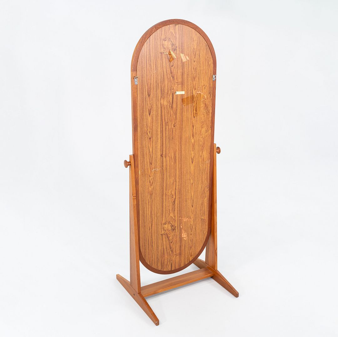 1960s Freestanding Danish Teak Mirror Petersen & Hansen for Viby J Mobelfabrik