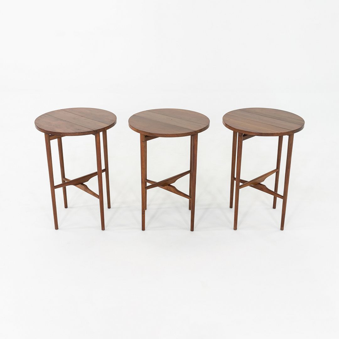1950s Walnut Nesting or Serving Tables by Bertha Schaefer for Singer & Sons