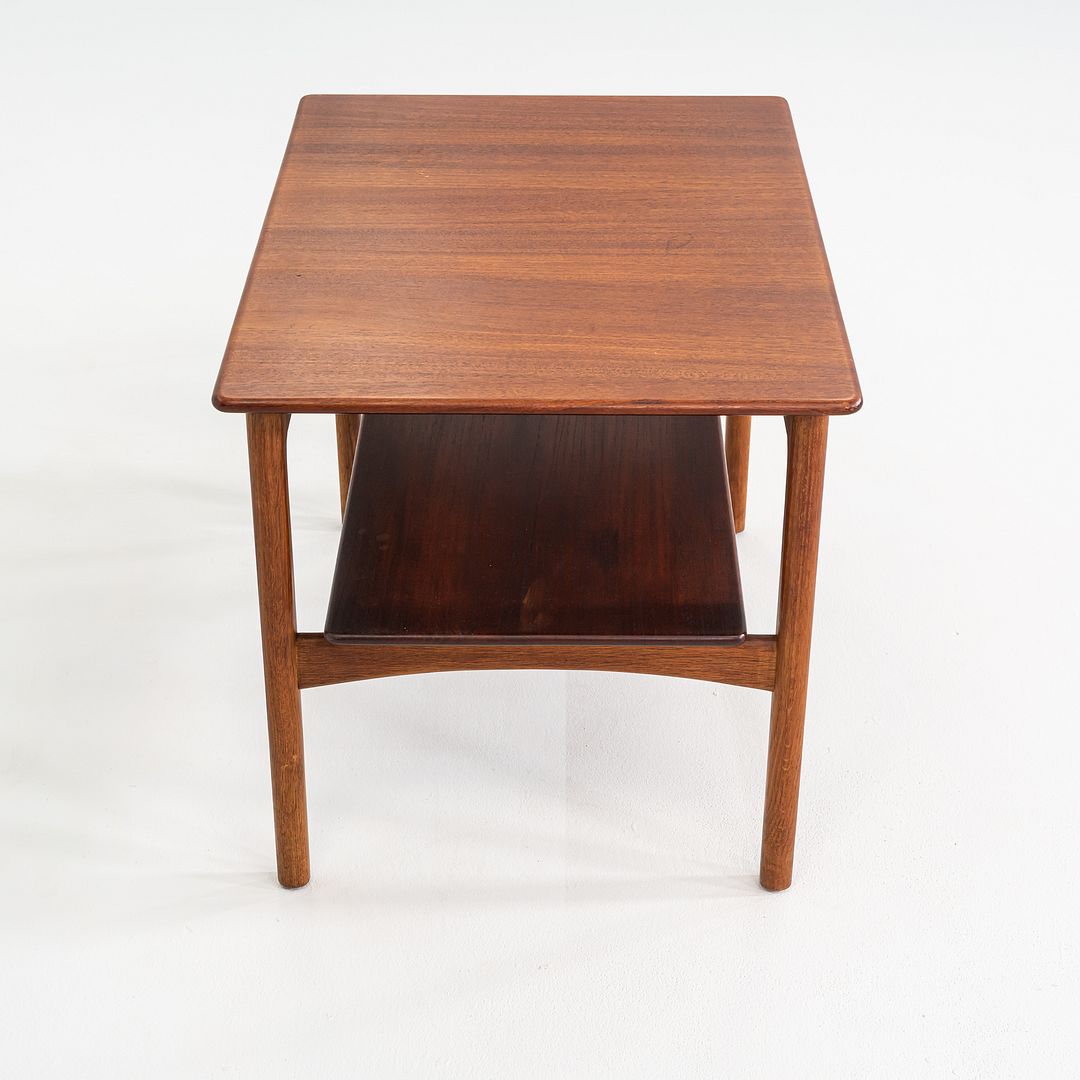 SOLD C. 1959 Hans Wegner for Johannes Hansen Teak & Oak End/Side Table 21 x 29 Inches