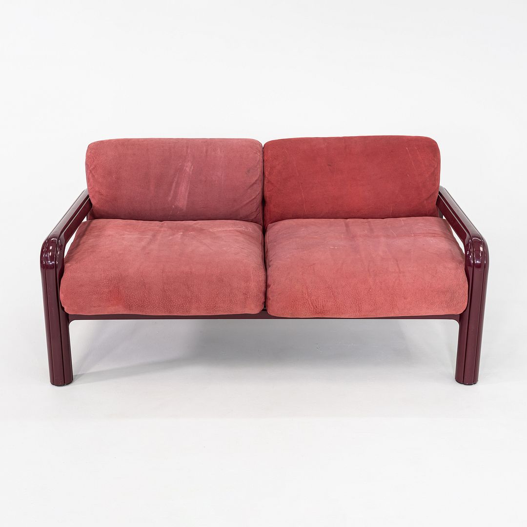 1981 Gae Aulenti Knoll Orsay Two Seat Sofa Loveseat w/ Suede Upholstery 2x Avail