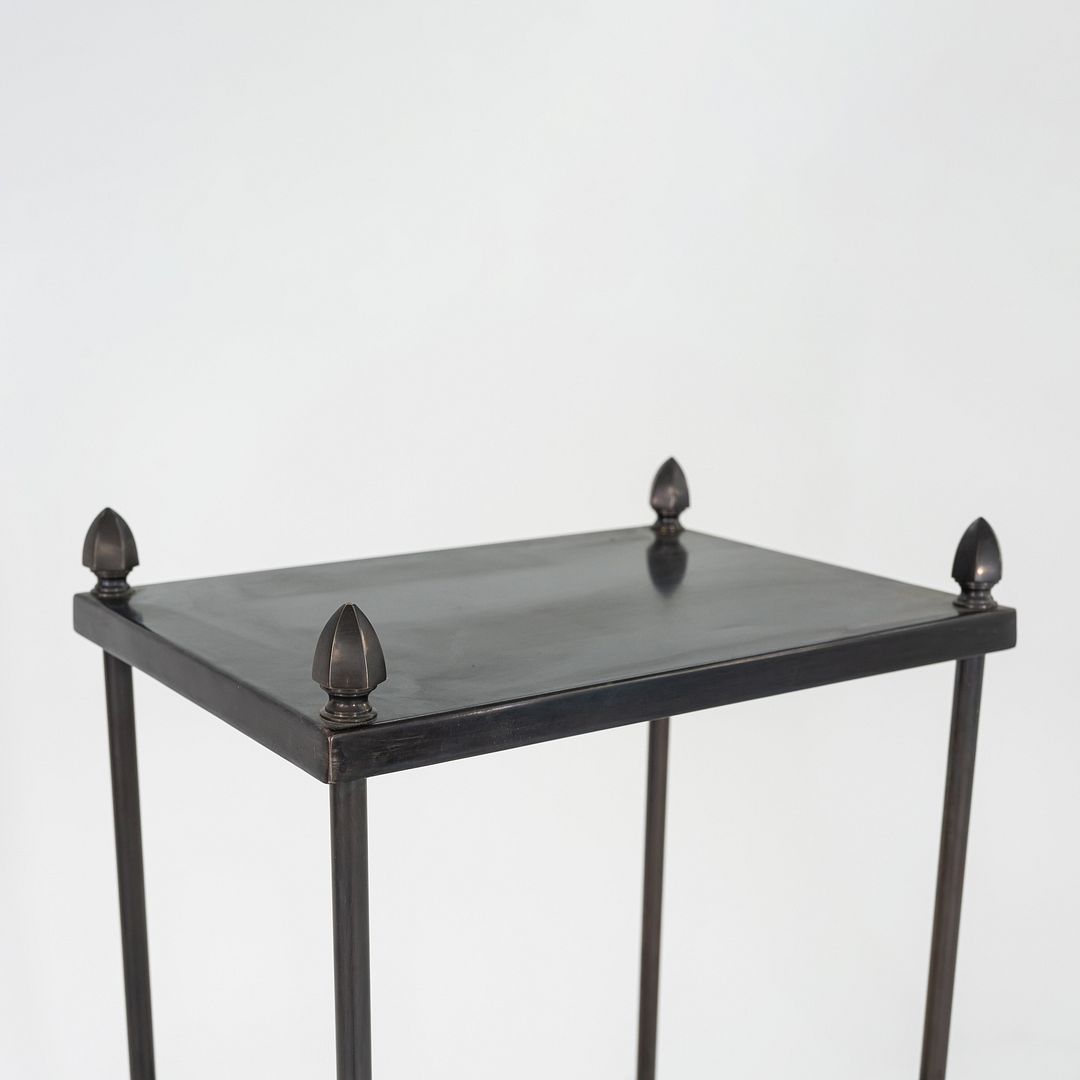 WYETH Regency-Style Antique Etagere Crafted in Zinc-Coated Galvanized Steel